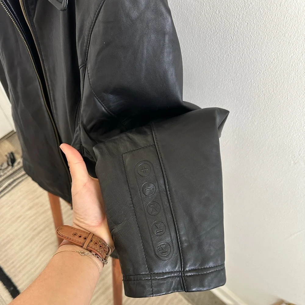 Vintage 90s Burks Bay leather jacket